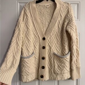 BiBi Beige Cable Knit Cardigan